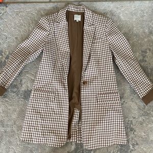 Favorite Daughter brown checkered blazer in size M